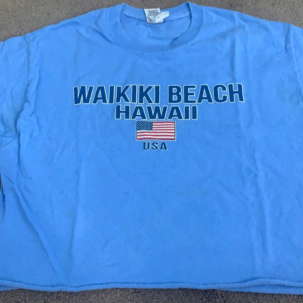 Light Blue “Waikiki Beach Hawaii” shirt